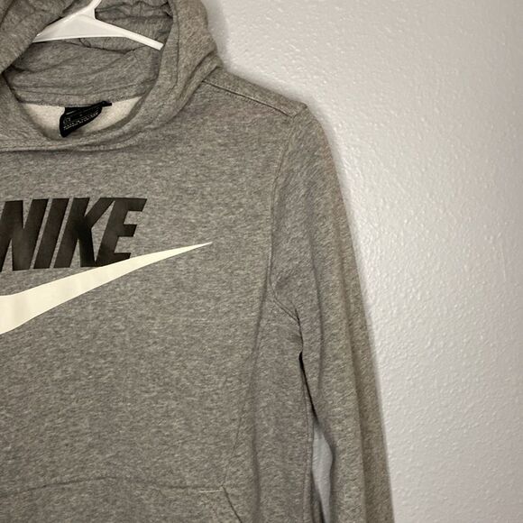 Gray Nike Kangaroo Pouch Hoodie Size Large Kids Unisex - Picture 4 of 10